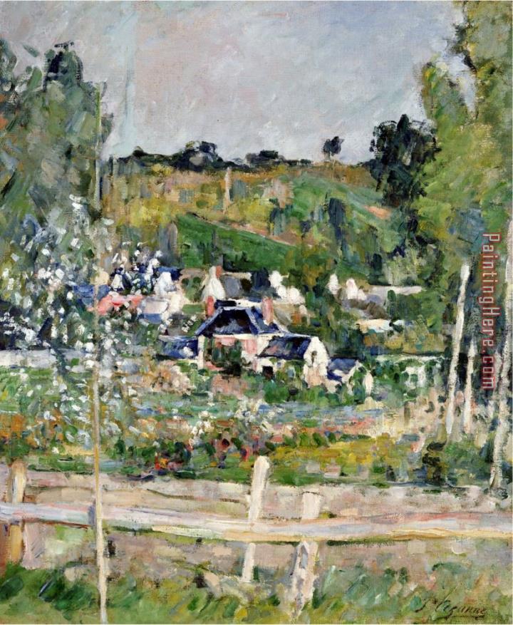 Paul Cezanne A View of Auvers Sur Oise The Fence